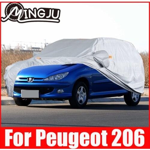Full Car Covers Indoor Outdoor Waterproof Anti Oxford cloth Dust Sun Rain Protection For Peugeot 206 Accessories
