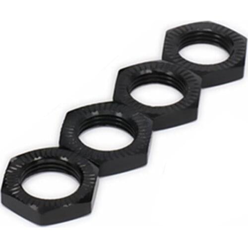 4PCS Aluminum Alloy M17 Wheel Hub Nuts Compatible with 17mm Spanner and 1/8 RC Car HSP Redcat Himoto Upgraded Parts
