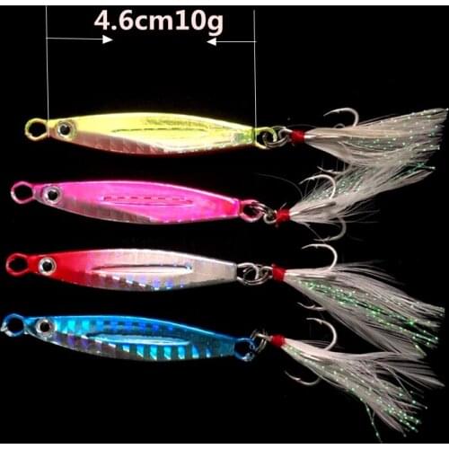 Hot Sale 1 Pieces10g 4.6cmMetal Lure Fishing Spoon Freshwater Fishing Hard LureSliceJigBait Spoon Fishing Tackle Metal Jigging