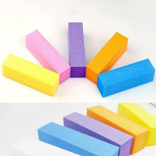 HOT SALE 5 Colors Sandpaper Nail Art Sanding Buffer Sand Block Nail Polishing File Manicure Pedicure Nail Tools