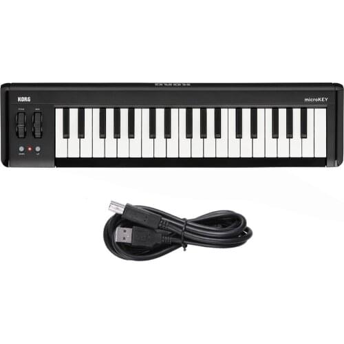 KORG microKEY2-37 37-Key Compact USB MIDI Keyboard Controller USB Powered Compatible with iPhone iPad Mac Windows Computer