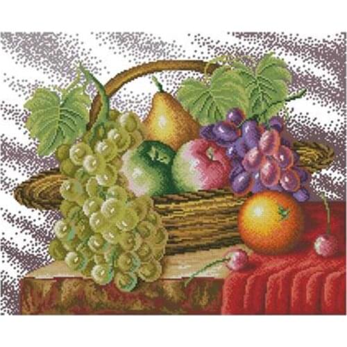 Rich Fruit Basket 2 patterns Counted Cross Stitch 11CT 14CT 18CT DIY Chinese Cross Stitch Kits Embroidery Needlework Sets