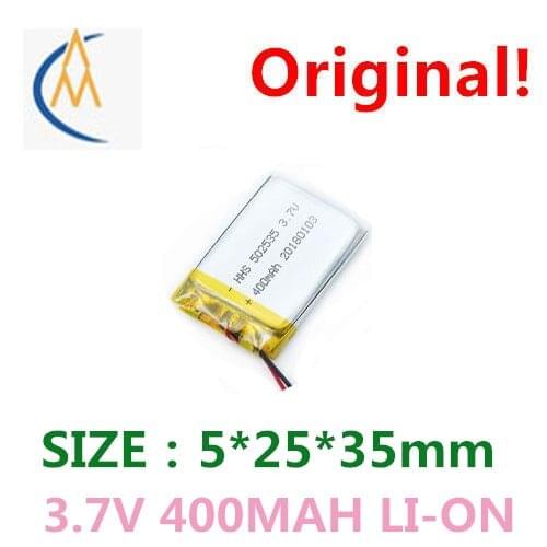 New full capacity 3.7V polymer lithium battery 502535 400mah MP4 walkie talkie / device / mini headset Walkman