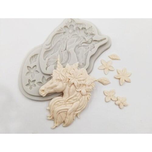 Minsunbak Cake Tools Small Unicorn Chocolate Silicone Mold DIY Cake Decoration Baking Tool