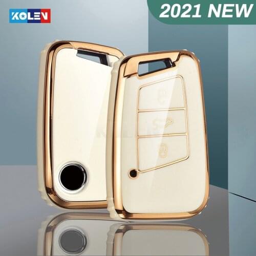 Soft TPU Car Remote Key Cover Case Shell Fob For VW Volkswagen Magotan Passat B8 Golf CC For Skoda Superb A7 Kodiaq Accessories