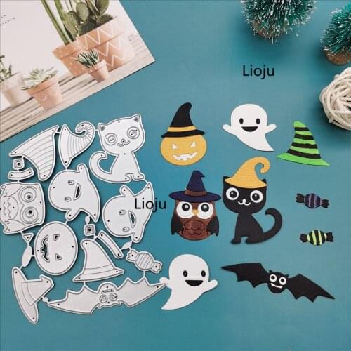 Halloween set Pumpkin Cat Bat Cutter Die New card metal Cutting Dies Stencils for new metal dies for card making and scrapbookin