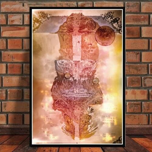 Made In Abyss Map Anime Movie Canvas Painting Vintage Posters And Prints Wall Art Pictures for living Home Decoration Cuadros