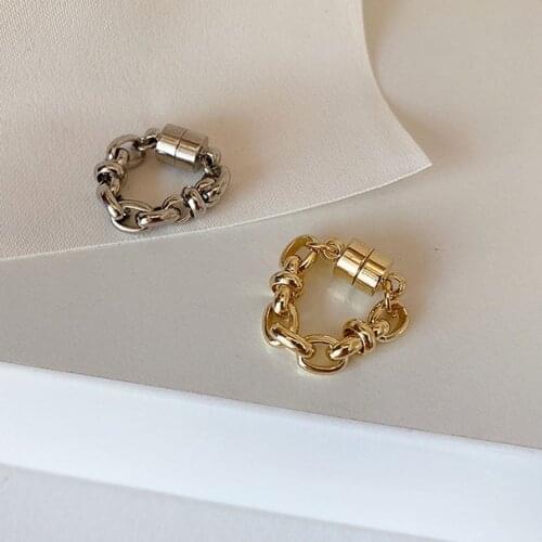 Magnet Clip Earrings For Women Gold Silver Color Metal Chain Non Piercing Ear Clips Ladies Charms Fashion Jewelry