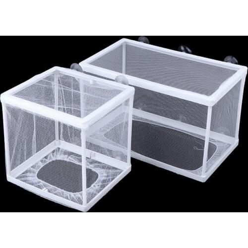 Net Incubator Breeder For Fish Tank Aquarium Accessory 1PCS 2Sizes Aquarium Fish Breeding Isolation Mesh Box