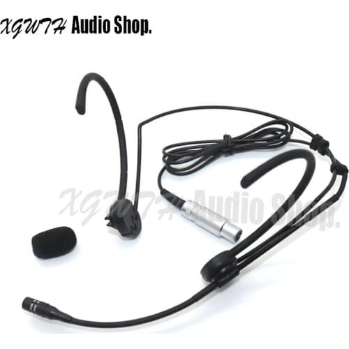 Foldable Headworn Super Cardioid Condenser Headset Microphone for AKG Samson Wireless Body-Pack Transmitter 3pin Mini XLR 3-Pin