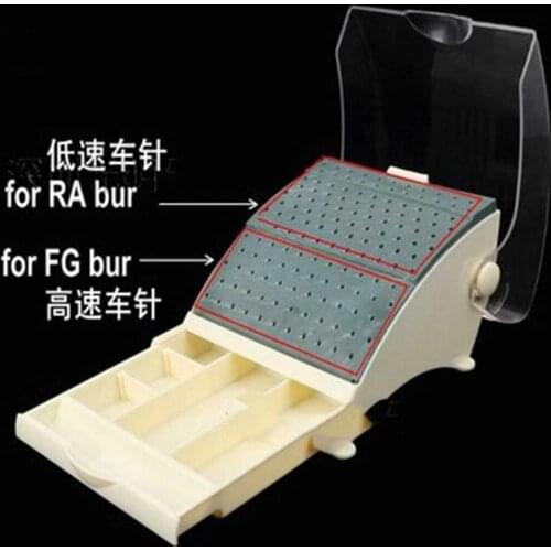 Dental Bur Block / Holder / Station with Pull out Drawer - Holds 142 Burs