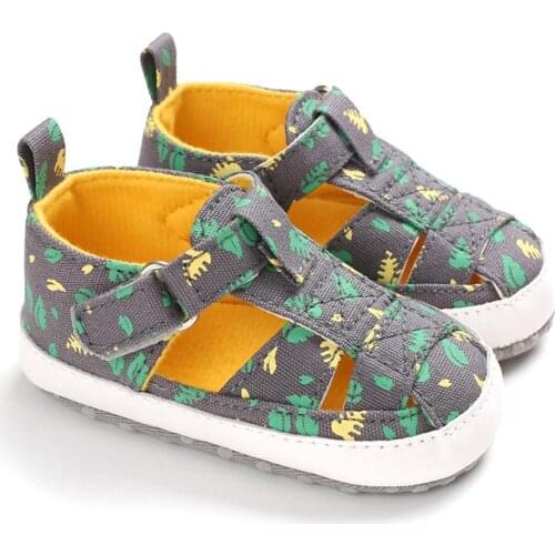 0-18M Baby Shoes Boys Summer Print Shoes Breathable Anti-Slip Shoes Toddler Soft Soled First Walkers Shoes 2021 New Arrival