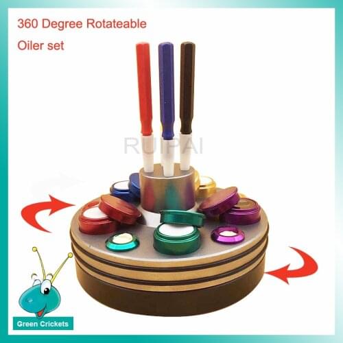 Ultra High End Watch Oiler Set 4 watch oil Add Pens,Good quality 360 degree Rotateable Oiler dish,Watch Tool
