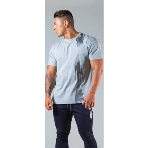 The New Summer Trend 2021 Fitness Running Sports Leisure Short Sleeves Cotton Loose Large Size Breathable Round Collar T-Shirt