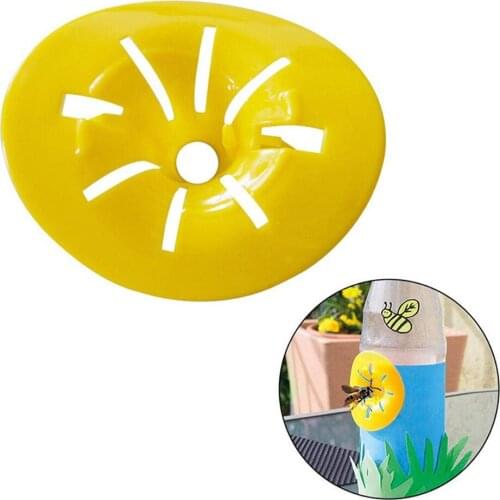 10pcs Reusable Garden Wasp Trap Bee Fly Catcher Plastic Bottle Hornet Traps Non-toxic Yellow Plastic Bottle Hornet Traps