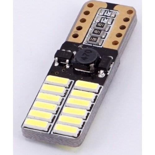 100pcs T10 led auto lamp car from w5w CANBUS 4014 24smd 6000K light emitting diodes independent bulb excellent producto white