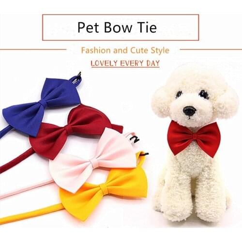 2021 Cute Pet Bow Tie Domestic Adjustable Necklace for Dogs Cats Pet Dog Bow Tie Puppy Free Shipping Pet Dog Cat Bow Tie