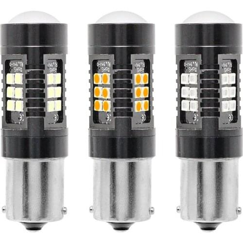 4Pcs 12V 24V 1156 1157 LED Bulb Car Reverse Bulb Brake Light 3030 21SMD BA15S BAY15D Auto DRL Fog Lamp