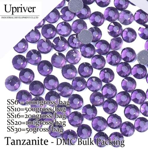 Upriver Large Pack Bulk Packing Super Glass Rhinestone Clothing & Accessories Tanzanite DMC Hotfix Rhinestones