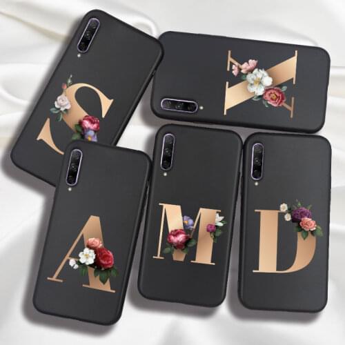 Custom Letter Alphabet TPU Case For Huawei Y9 Prime 2019 Y6 Y6S Y9S Y7A Y5P Y7P Y8P 2020 P Smart 2021 Case Cover Silicone Funda