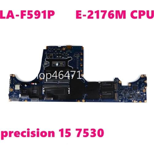 CN 0X8PJM DDR51 LA-F591P E-2176M CPU Mainboard For DELL precision 15 7530 LA-F591P Laptop Motherboard 100%Tested Working Well