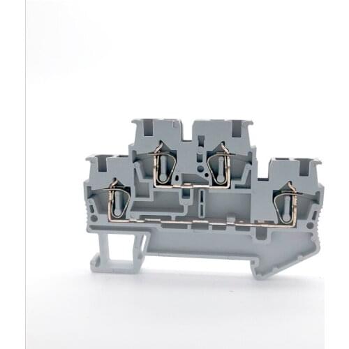 STTB-2.5 Cage Self Locking Spring Terminal Double Layer Spring Connection Conductors Rail Type Terminal Block