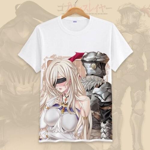 Goblin Slayer Cosplay T Shirt Priestess Summer T-Shirt Japanese Anime Cartoon Top Tee Short Sleeves Halloween Carnival Costume