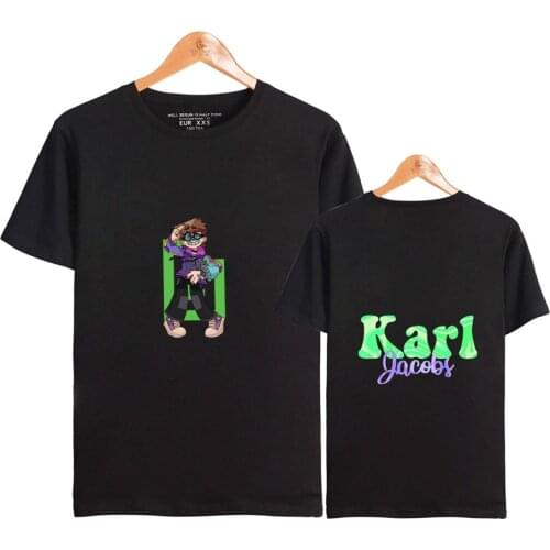 Karl Jacobs 100% Cotton T-shirt Men Summer Short Sleeve T shirt Hot Sale Casual Streetwear Tops