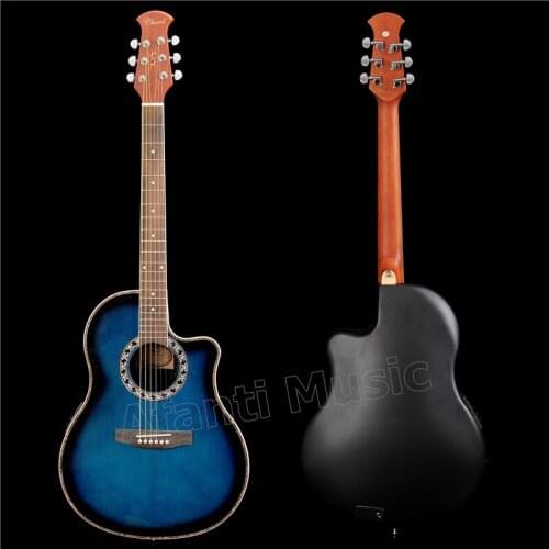 HOT! Afanti Music Super Roundback/ Carbon Fiber Back & Side Acoustic guitar with LED EQ (ANT-134)