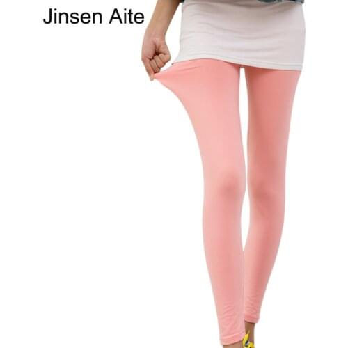 Jinsen Aite Plus Size 2XL-6XL Winter Fleece Thick Women Warm Leggings Elastic Slim Stretch Milk Silk Trousers Female Pants JS237