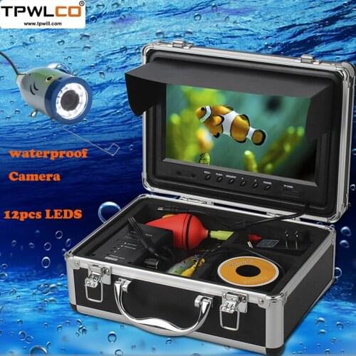 Underwater Fishing Camera 9inch 15m Cable Waterproof Fish Finder Video Camera With DVR Recorder And 12pcs LEDS For Ice/Sea