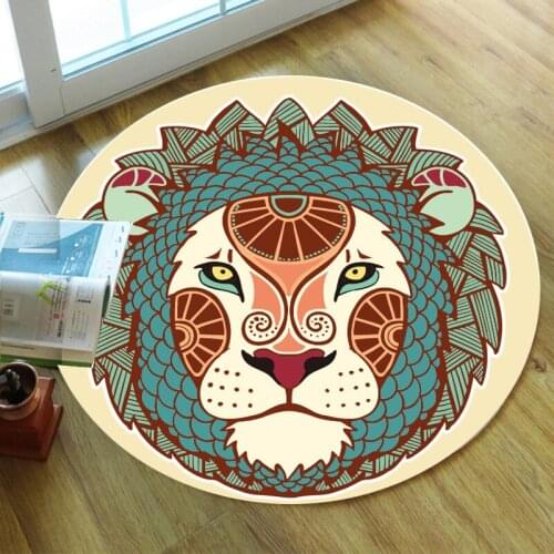 Lion Carpet Square Anti-Skid Area Floor Mat 3D Rug Non-slip Mat Dining Room Living Room Soft Bedroom Carpet 01
