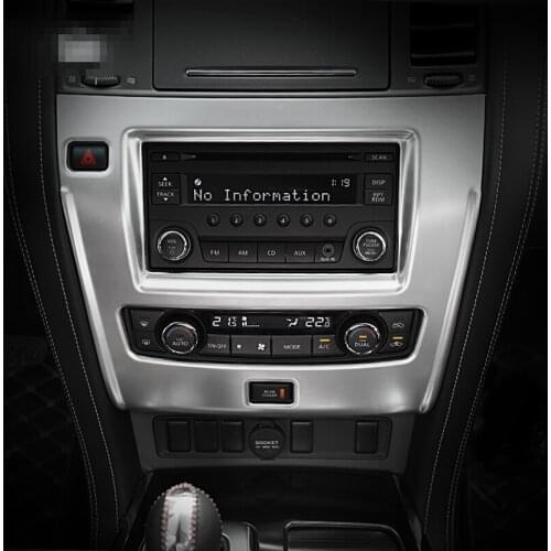 For NIssan Patrol Armada Y62 2017 2018 ABS Matte and Carbon fibre Car navigation panel Cover Trim Accessories styling
