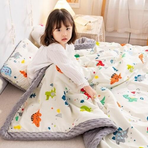 Cartoon Peas Blankets Thickened Autumn Winter Keep Warm Skin Comfortable Breathable Blankets Appease Sleeping Baby Bedding