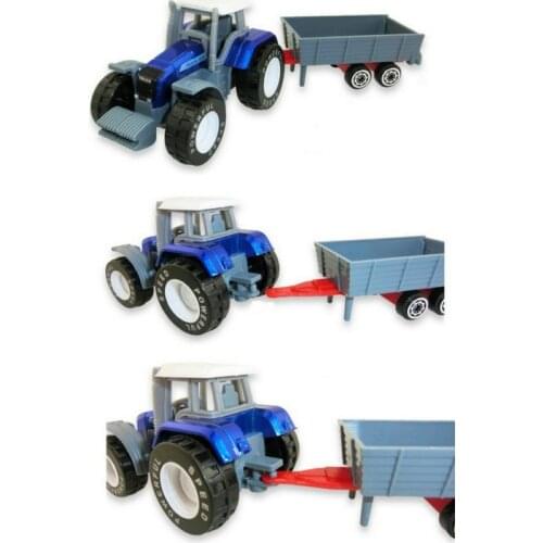 Farm Tractors Truck and Trailers Set Toy Mini Die-Cast Metal Alloy Farmer Car Vehicle Gifts for 111