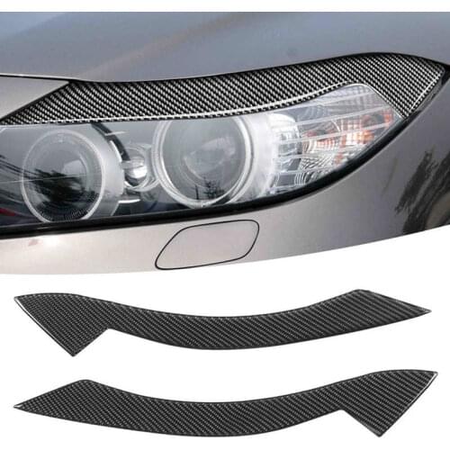 Pair Carbon Fiber Headlight Eyebrow Eyelid Simple Installation Fit for Z4 E89 2009 2010 2011 2012 2013 2014 2015 Car style