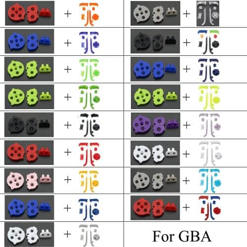 YuXi Plastic For GBA Buttons A B L R Button D-Pad For Nintendo Game boy Advance For GBA Colorful Silicone Rubber Pad