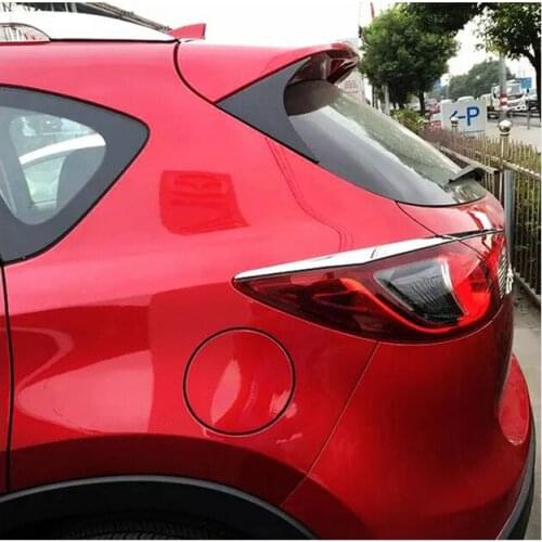 FIT FOR MAZDA CX-5 CX5 2013-2016 CHROME REAR TAIL LIGHT LAMP TAILLIGHT COVER EYELID EYEBROW LID GARNISH BEZEL MOLDING