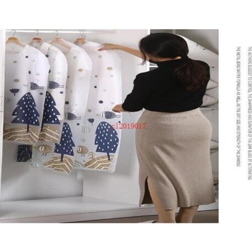 Household clothes dustproof cover wardrobe coat suit cover pocket storage bag