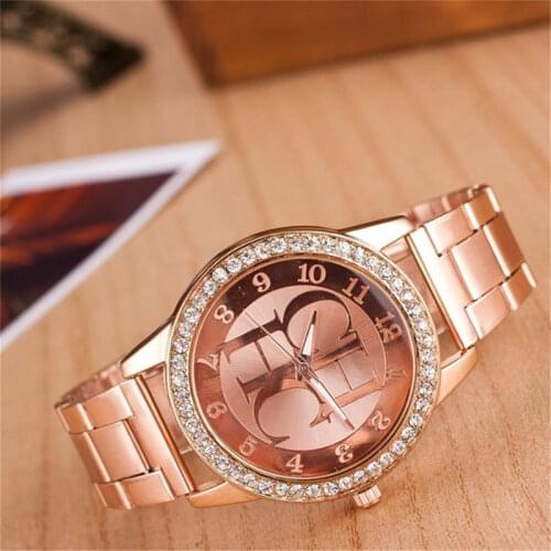 Reloj mujer New Famous Brand Luxury Watch Women Fashion Crystal Dress Quartz Watches Women stainless steel Wristwatches Hot 2019