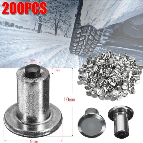 200Pcs Car Tires Studs Screw Snow Spikes Wheel Tyres Snow Chains Studs For Shoes ATV Car Motorcycle Tires Winter Wheel Lugs