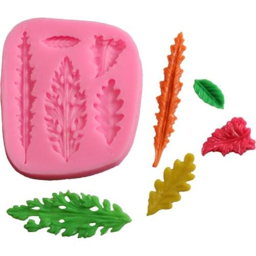 Leaf Silicone Mold Fondant Cake Decoration Tools Silicone Mold Hand Made Decorating Leaves Chocolate Candy Silica Cake Tools