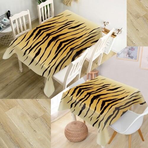 Leopard Print Skin Pattern Tablecloth Party Decor Oxford Fabric Square/Rectangular Dust-proof Table Cover Home Decor TV Cover