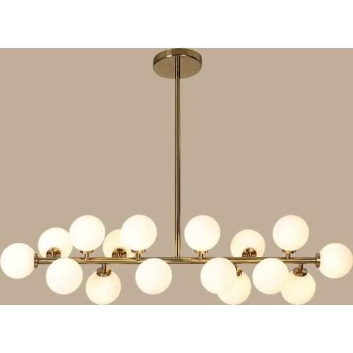 Length 1000mm gold/black magic bean led pendant lights living dining room shop modern led striplight glass pendant lamp fixtures