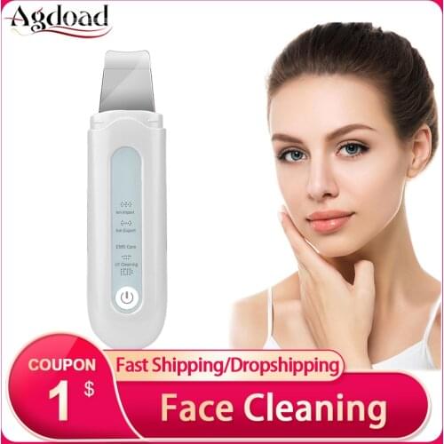 Ultrasonic Deep Face Cleaning Machine Skin Scrubber Remove Dirt Blackhead Reduce Wrinkles Beauty Facial Lifting Whitening