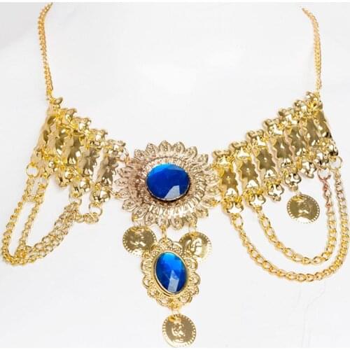 Women Belly dance Necklace Indian Bellydance Performance Jewelry Fashion Accessories 3156