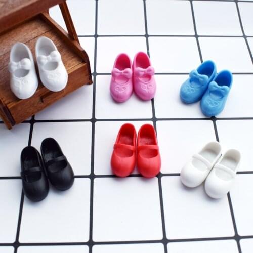 1Pair Cute Mary Janes Shoes For Blyth Doll 1/6 Flat Shoes For Licca, Momoko, Azone Doll Clothes Accessories Girl Toy
