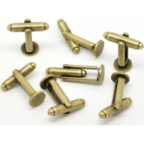 10 PCs Copper Cufflinks Round Antique Bronze Cuff Links For Wedding Party Fashion Simple Men Sleeve Shirt Cufflinks 25x 18mm