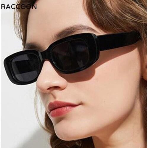 2021 Luxury Black Small Square Sunglasses Women Y2k Steampunk Sun Glasses Trending Designer Street Eyewear Eyeglass Gafas De Sol