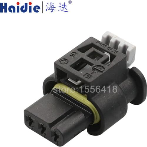 Free shipping 2sets 3pin VW reversing radar camshaft sensor plug connector auto waterproof plug connector 7615490-03